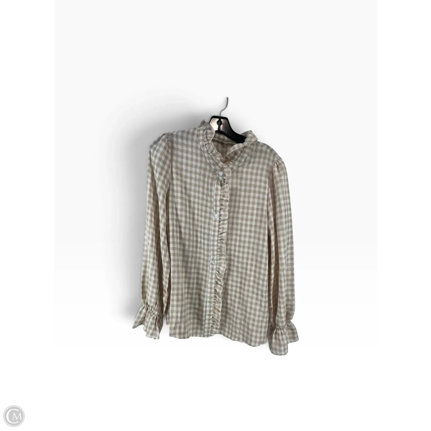 Top Long Sleeve By Clothes Mentor In Cream, Size: Xl