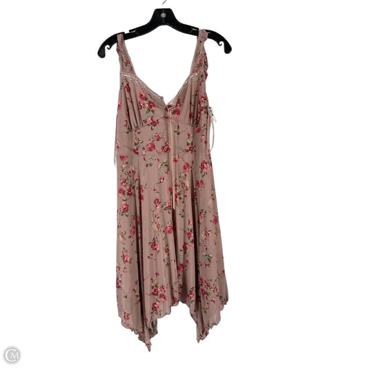 Dress Casual Midi By Kirious In Floral Print, Size: L