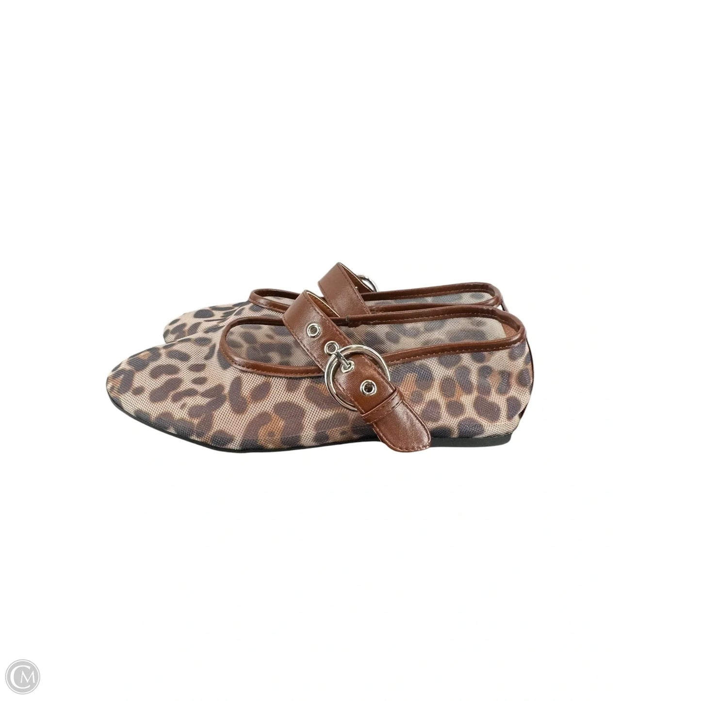 Sandals Flats By Clothes Mentor In Animal Print, Size: 9