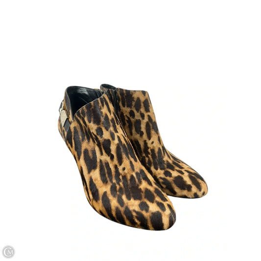 Boots Ankle Heels By Vince Camuto In Animal Print, Size: 7