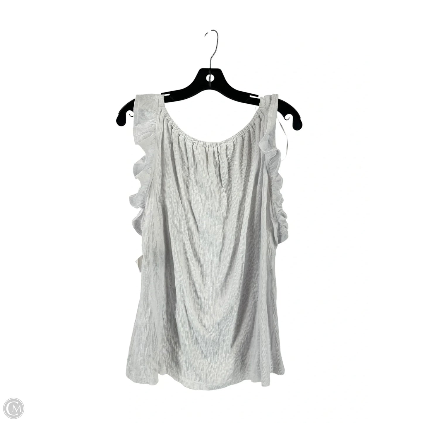 Top Sleeveless Designer By Michael Kors In White, Size: L