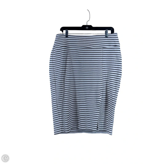 Skirt Midi By Worthington In Striped Pattern, Size: M