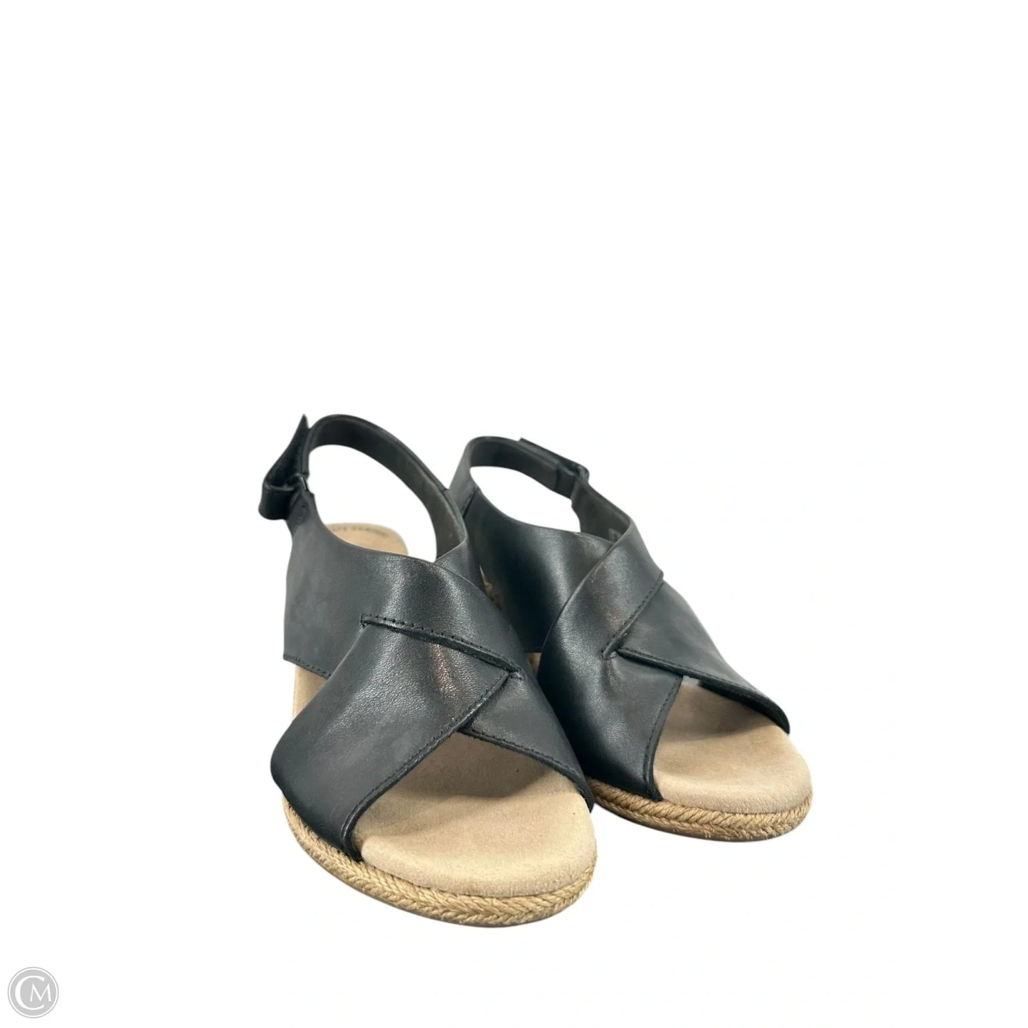 Sandals Heels Block By Clarks In Black, Size: 5.5