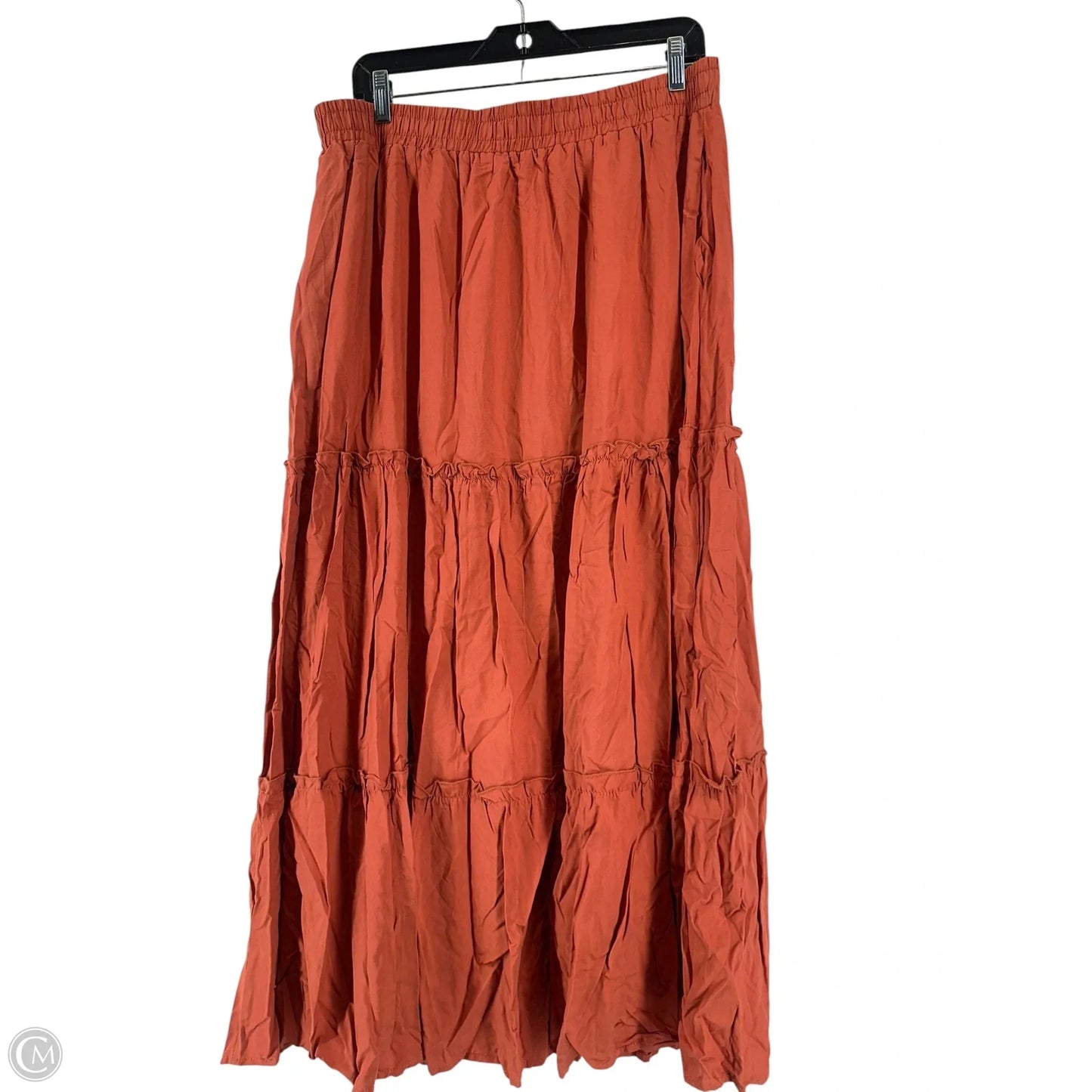 Skirt Maxi By Clothes Mentor In Orange, Size: 2x