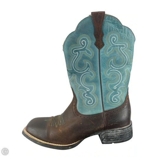 Boots Western By Ariat In Teal, Size: 10