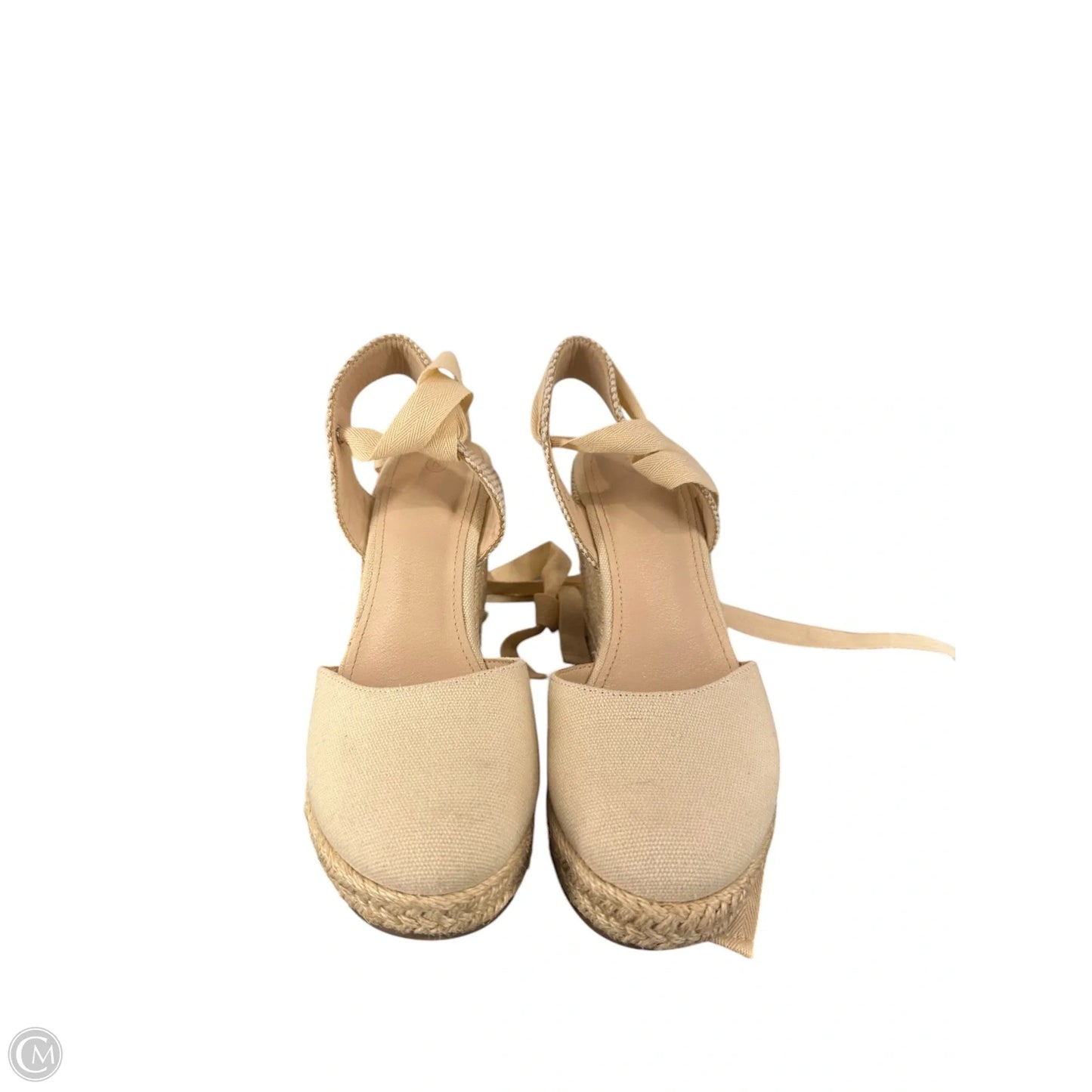 Sandals Heels Block By Clothes Mentor In Cream, Size: 6