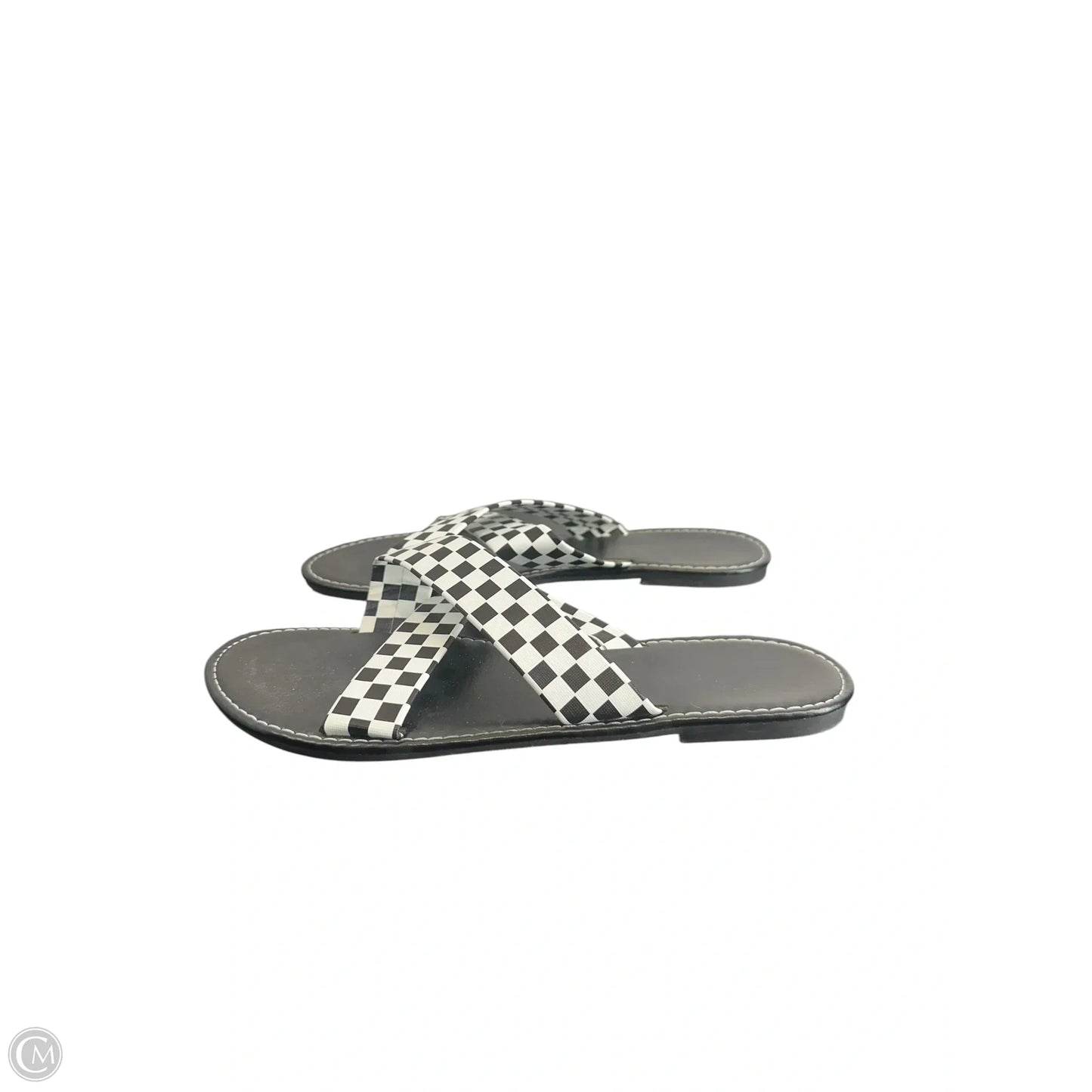 Sandals Flats By Clothes Mentor In Black, Size: 10