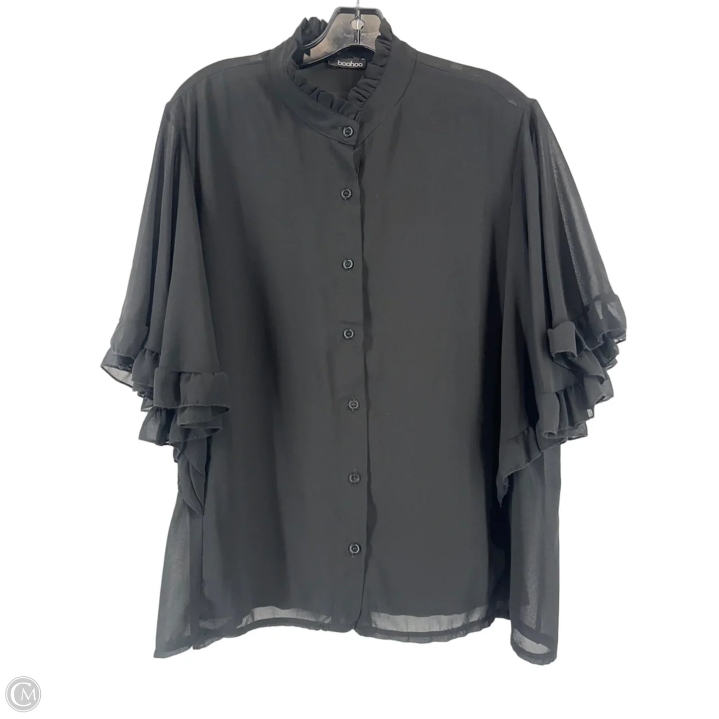 Top Short Sleeve By Boohoo Boutique In Black, Size: M
