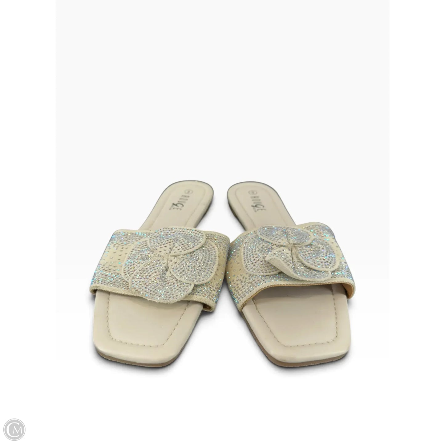 Sandals Flats By Rouge In Silver, Size: 9