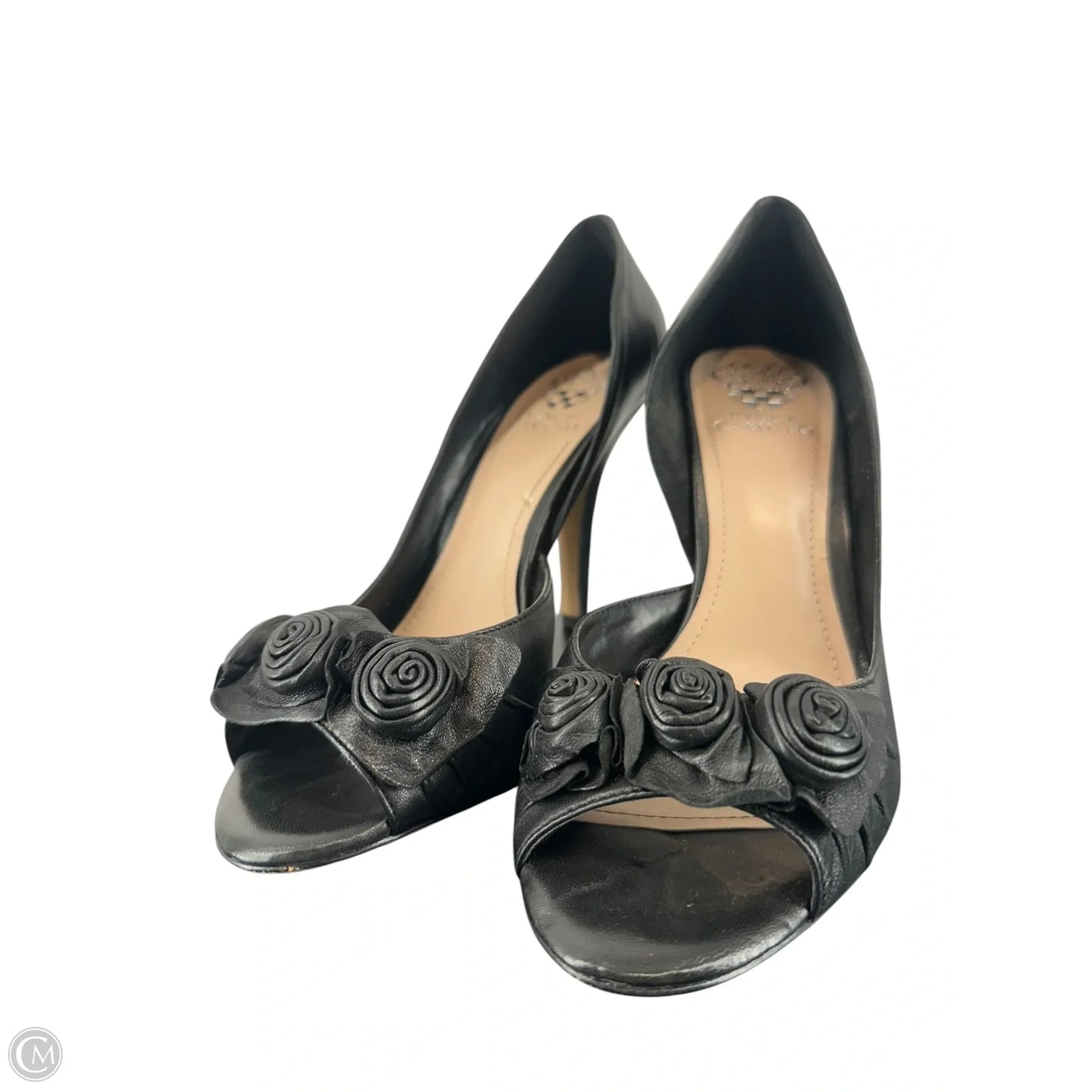 Sandals Heels Stiletto By Vince Camuto In Black, Size: 9