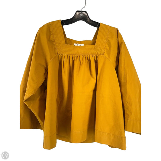 Top Long Sleeve By Madewell In Orange, Size: M