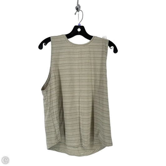 Athletic Tank Top By Athleta In Green & White, Size: S