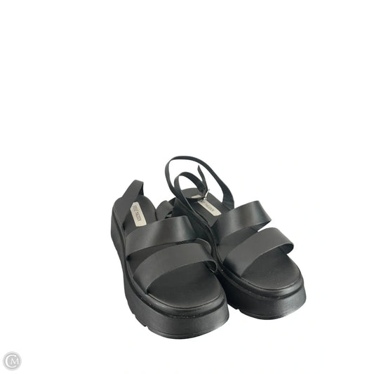 Sandals Flats By Steve Madden In Black, Size: 10