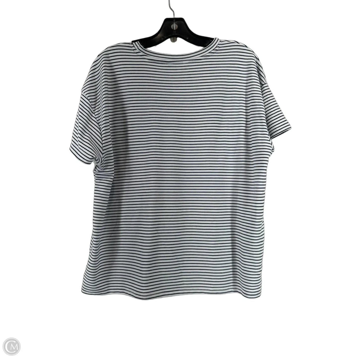 Top Short Sleeve By Crown And Ivy In Black & White, Size: L