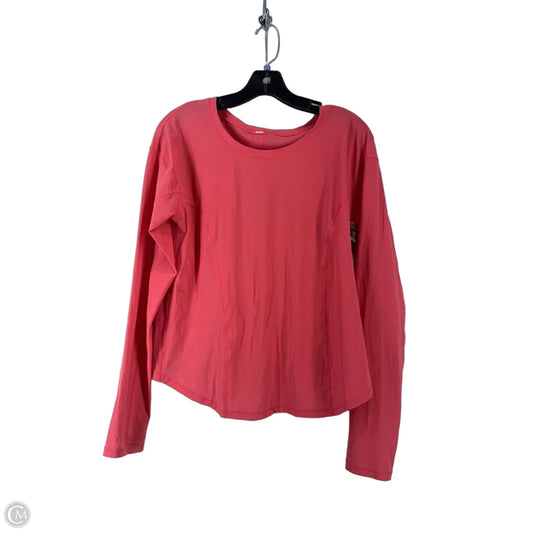 Top Long Sleeve By Lululemon In Pink, Size: 6