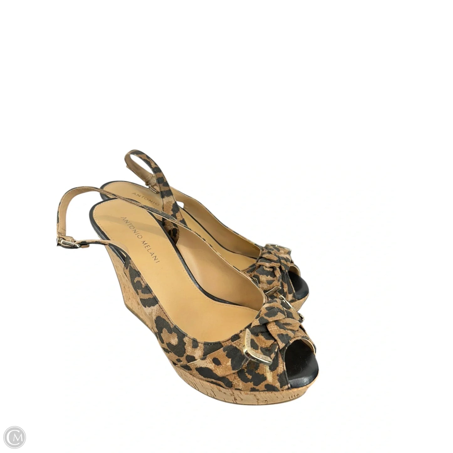 Sandals Heels Wedge By Antonio Melani In Animal Print, Size: 9.5