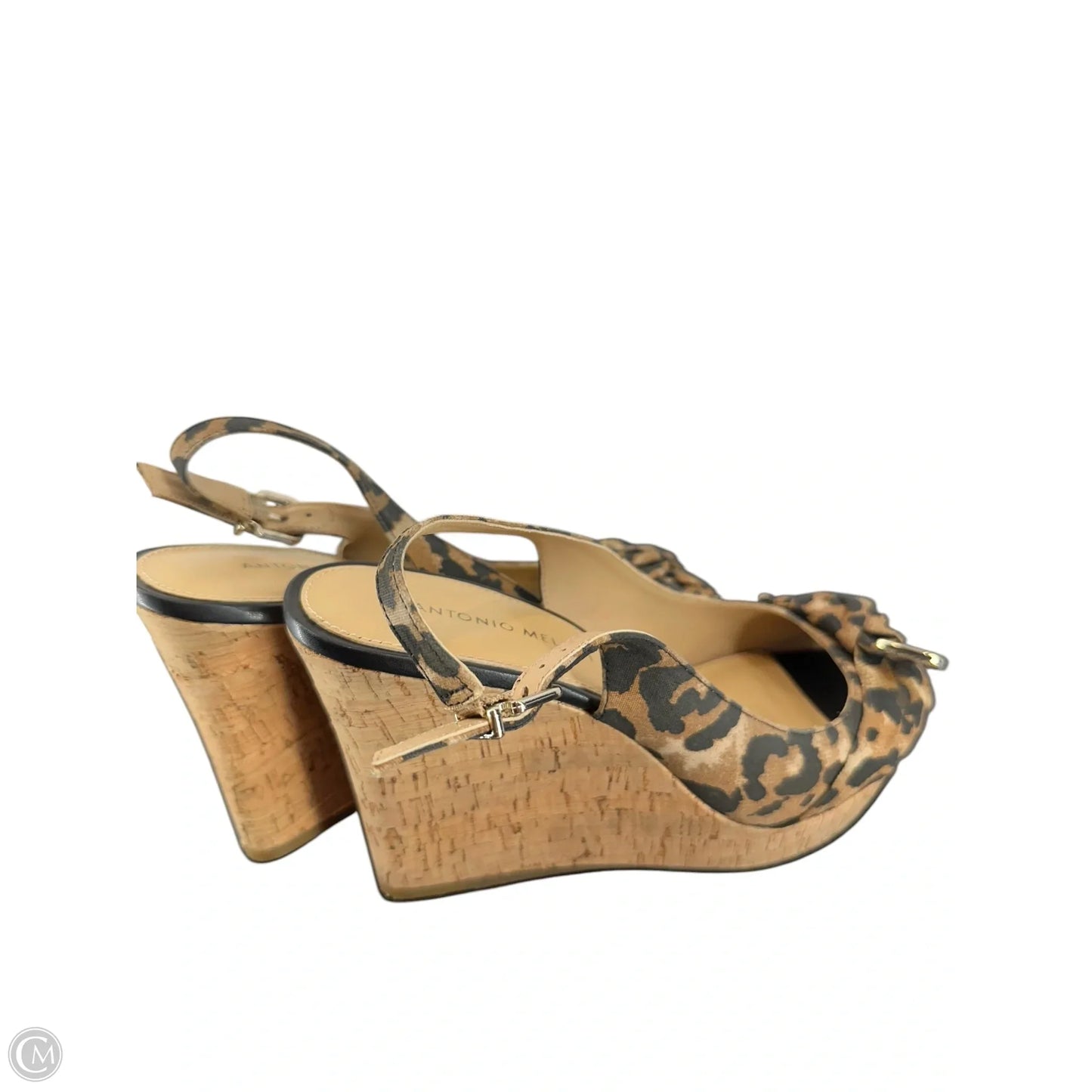 Sandals Heels Wedge By Antonio Melani In Animal Print, Size: 9.5
