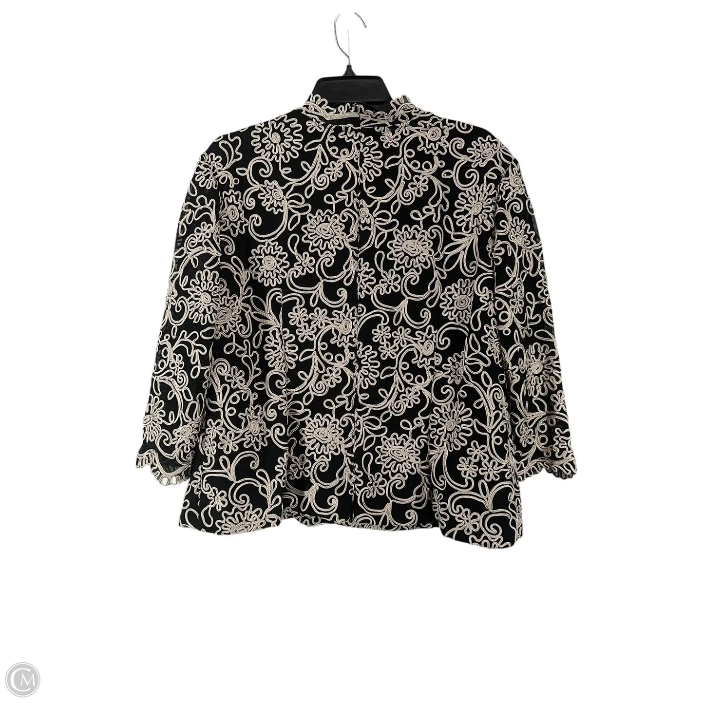Blazer By Alex Evenings In Black & Gold, Size: Xlp