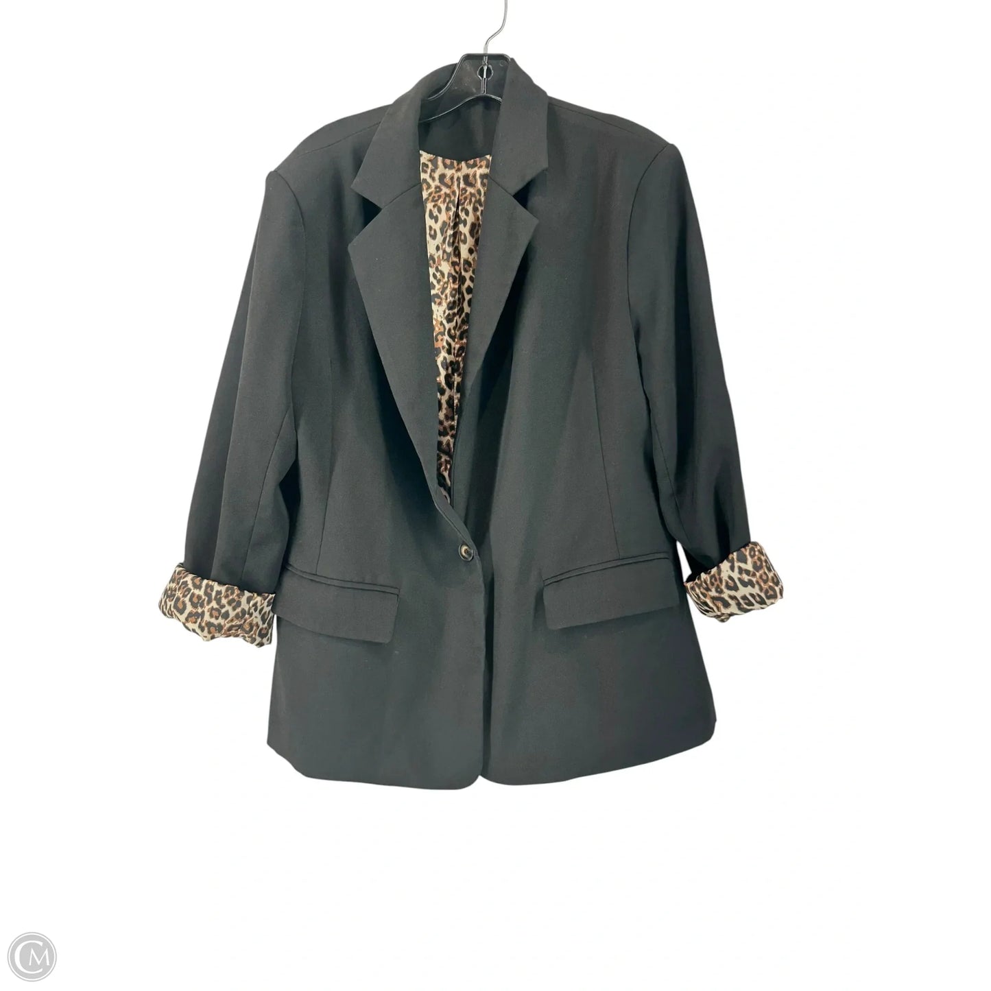 Blazer By Clothes Mentor In Animal Print, Size: Xl