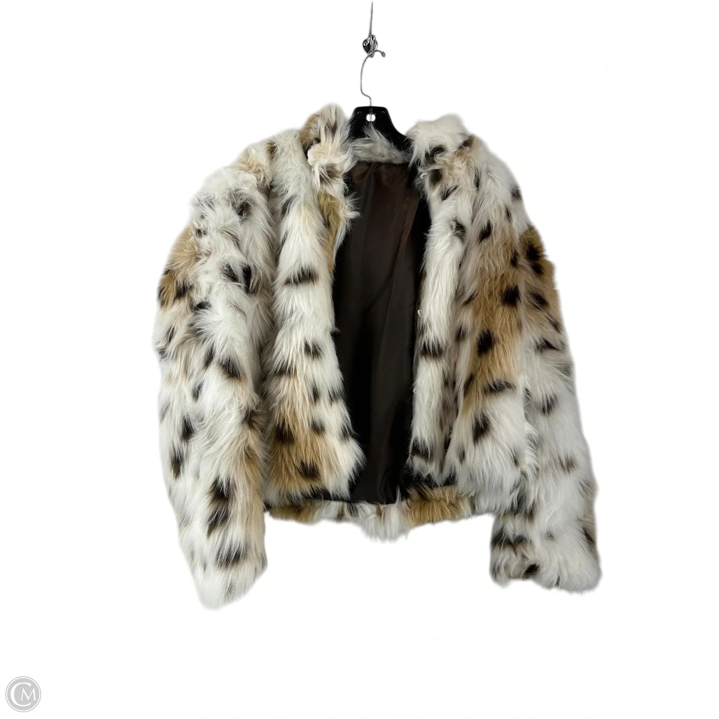 Jacket Faux Fur & Sherpa By Clothes Mentor In Tan, Size: L