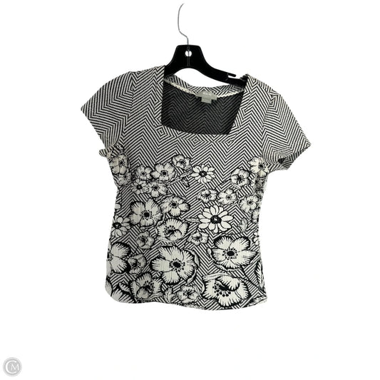 Top Short Sleeve By Maeve In Black & White, Size: Xs