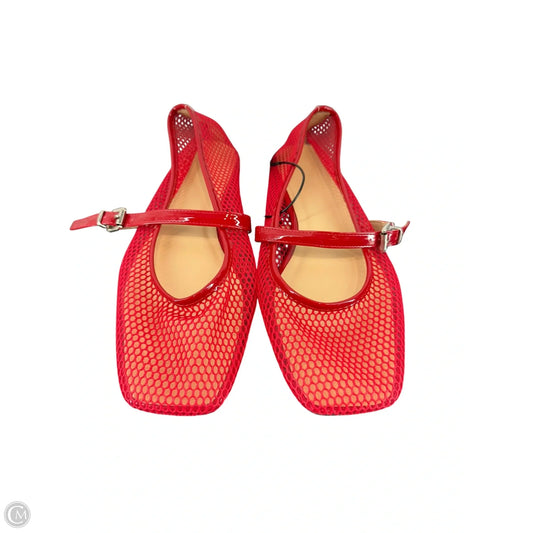 Shoes Flats By Clothes Mentor In Red, Size: 10