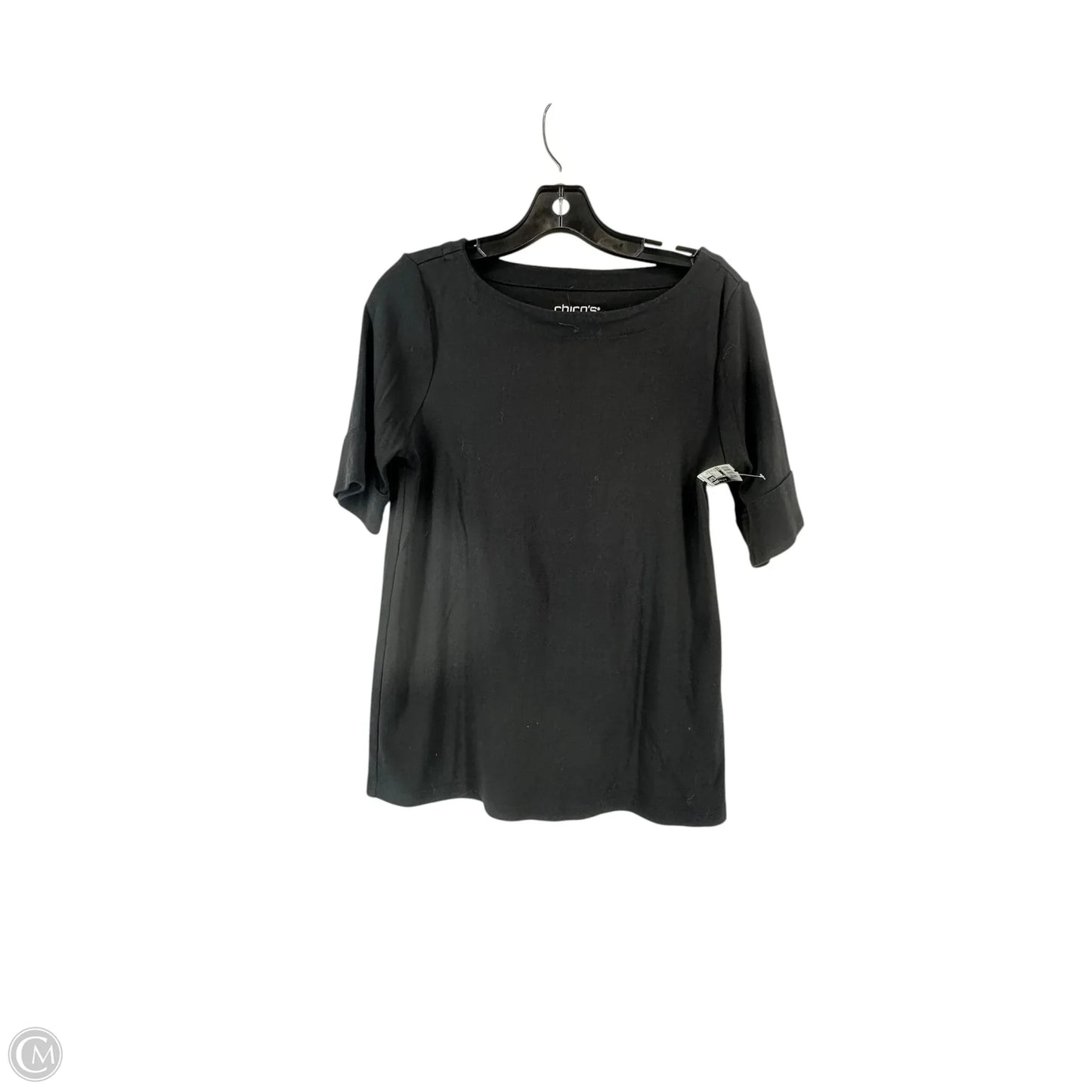 Top Short Sleeve By Chicos In Black, Size: S