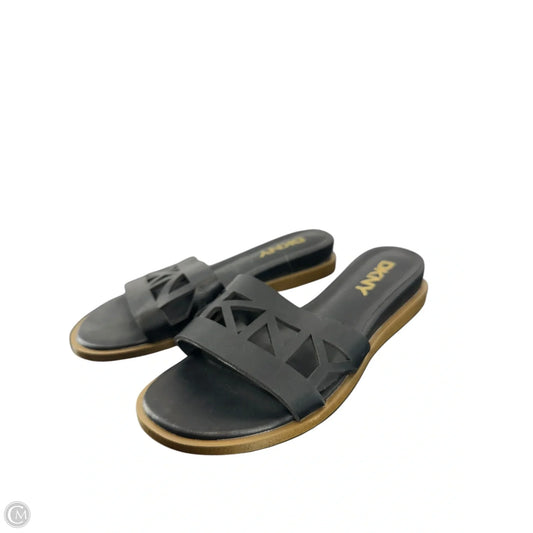 Sandals Flats By Dkny In Black, Size: 5.5