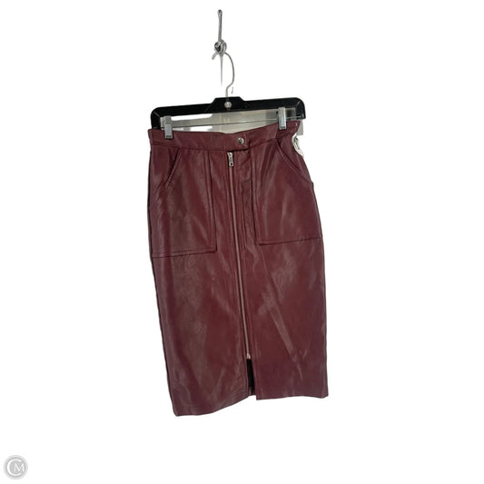 Skirt Midi By Primark In Maroon, Size: 10