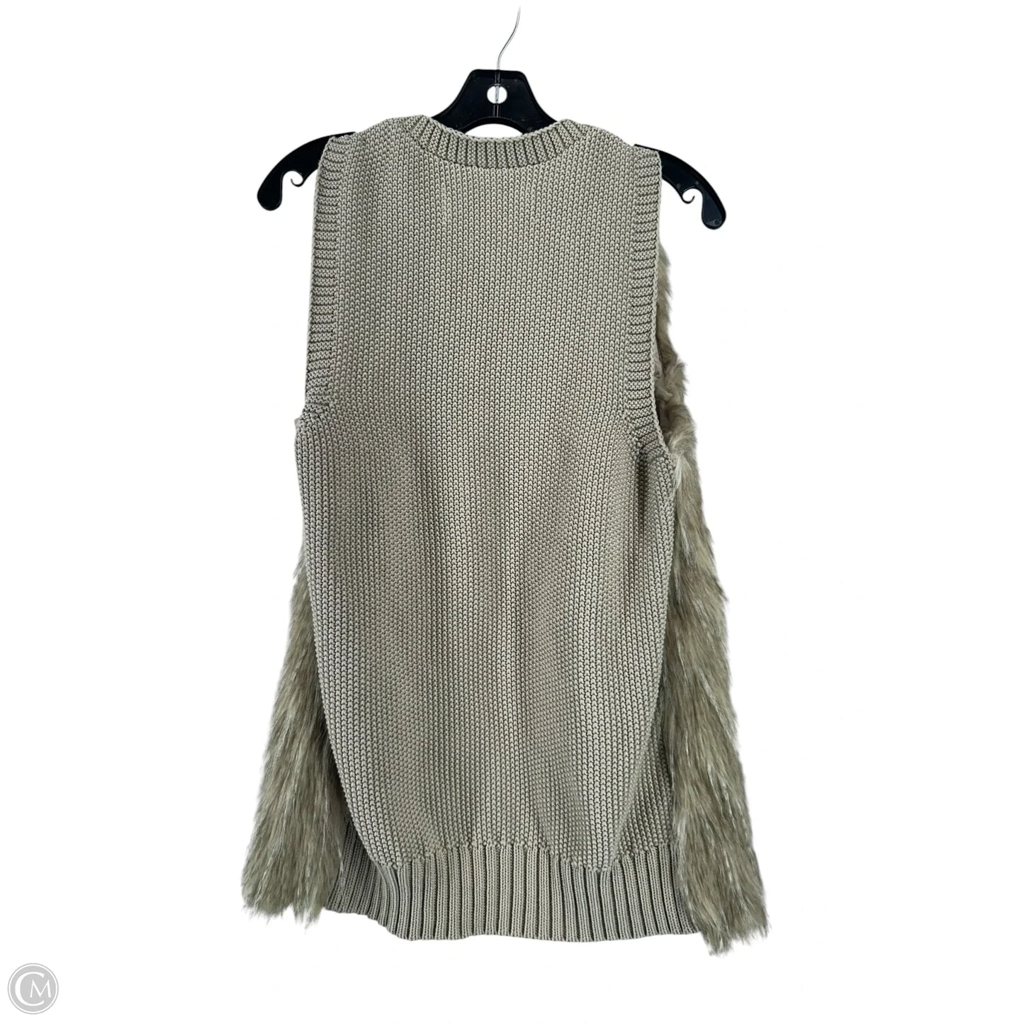 Vest Faux Fur & Sherpa By Sebby In Tan, Size: M