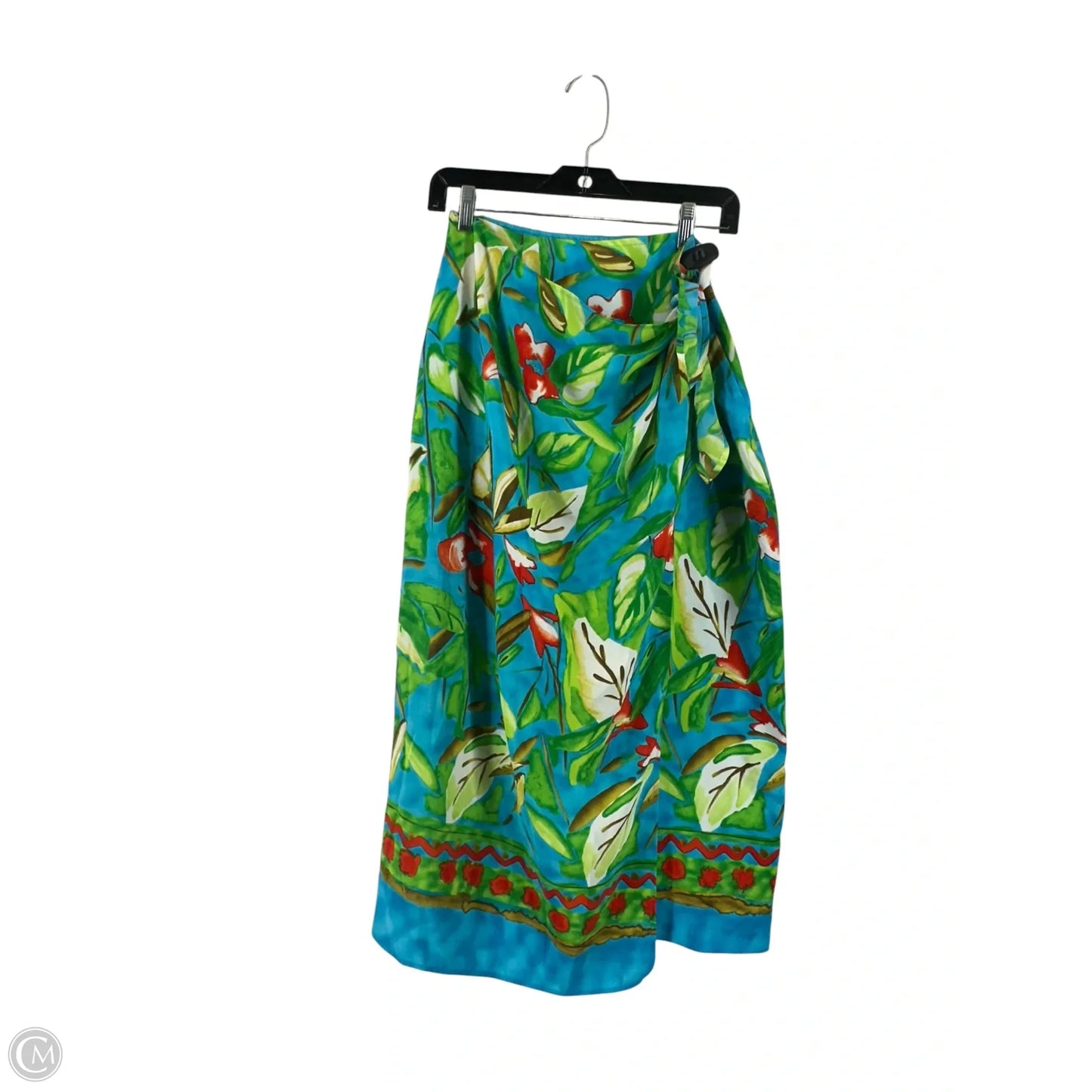 Skirt Maxi By Intriguing Threads In Blue & Green, Size: M