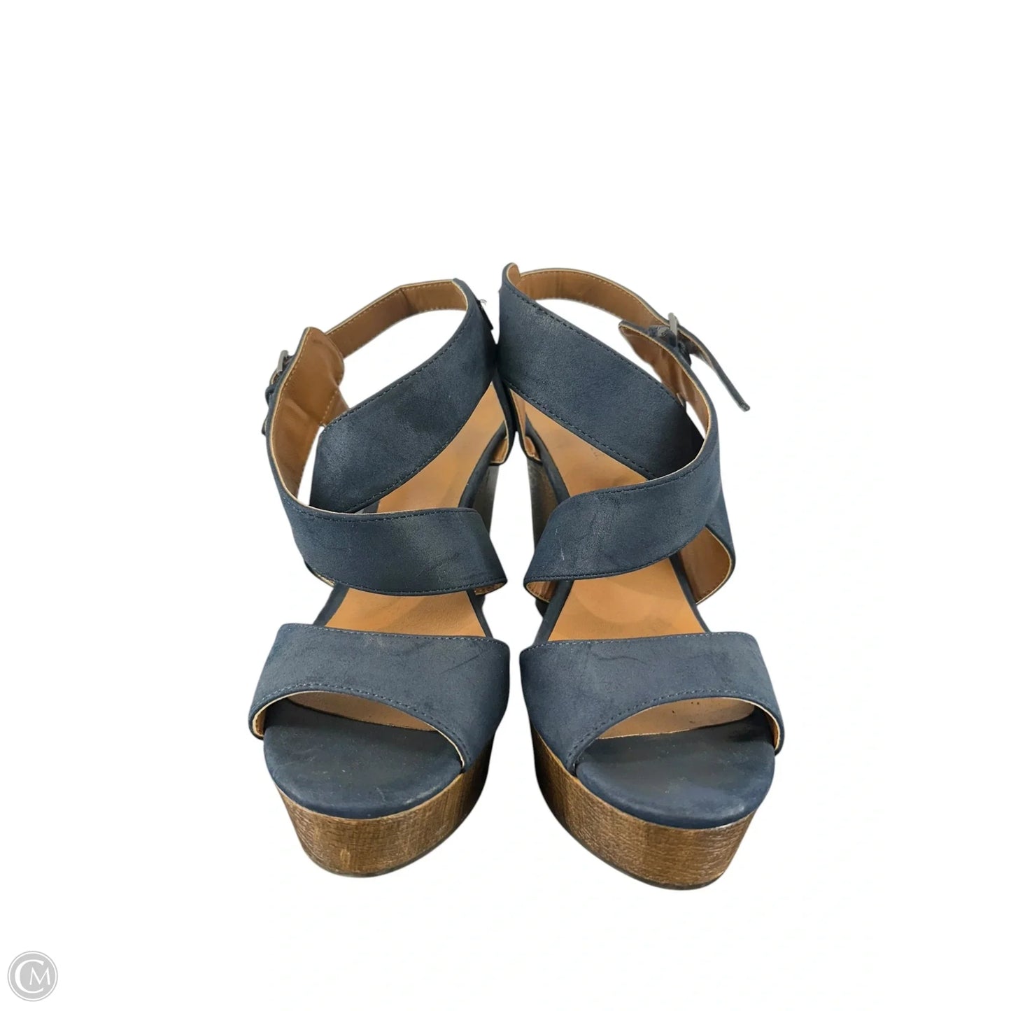 Shoes Heels Wedge By Indigo Rd In Navy, Size: 9