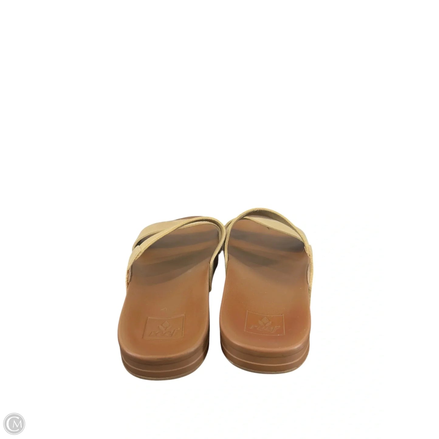 Sandals Flats By Reef In Gold, Size: 6