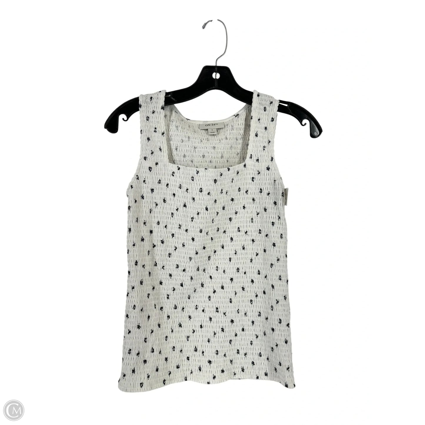 Top Sleeveless By On 34th In Black & White, Size: S