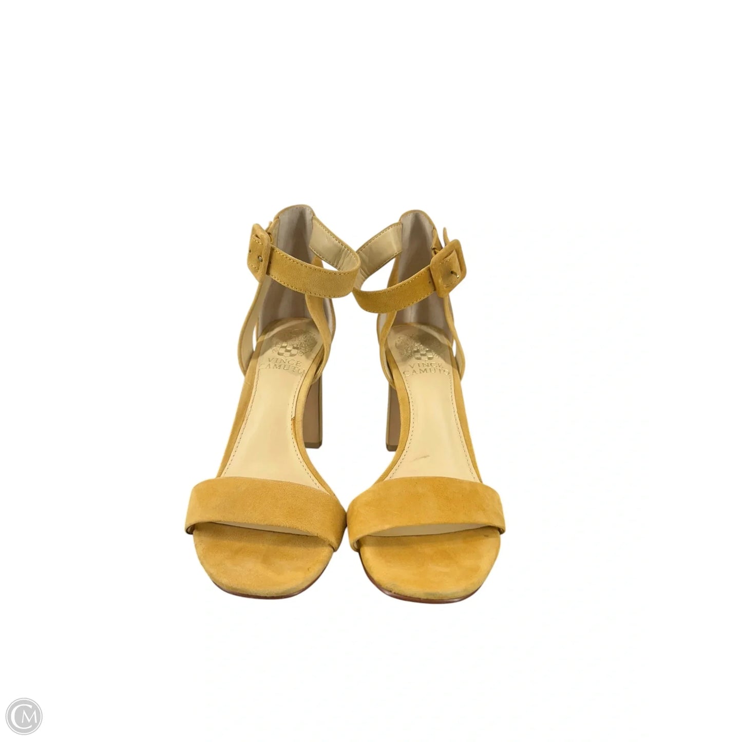 Sandals Heels Stiletto By Vince Camuto In Yellow, Size: 6
