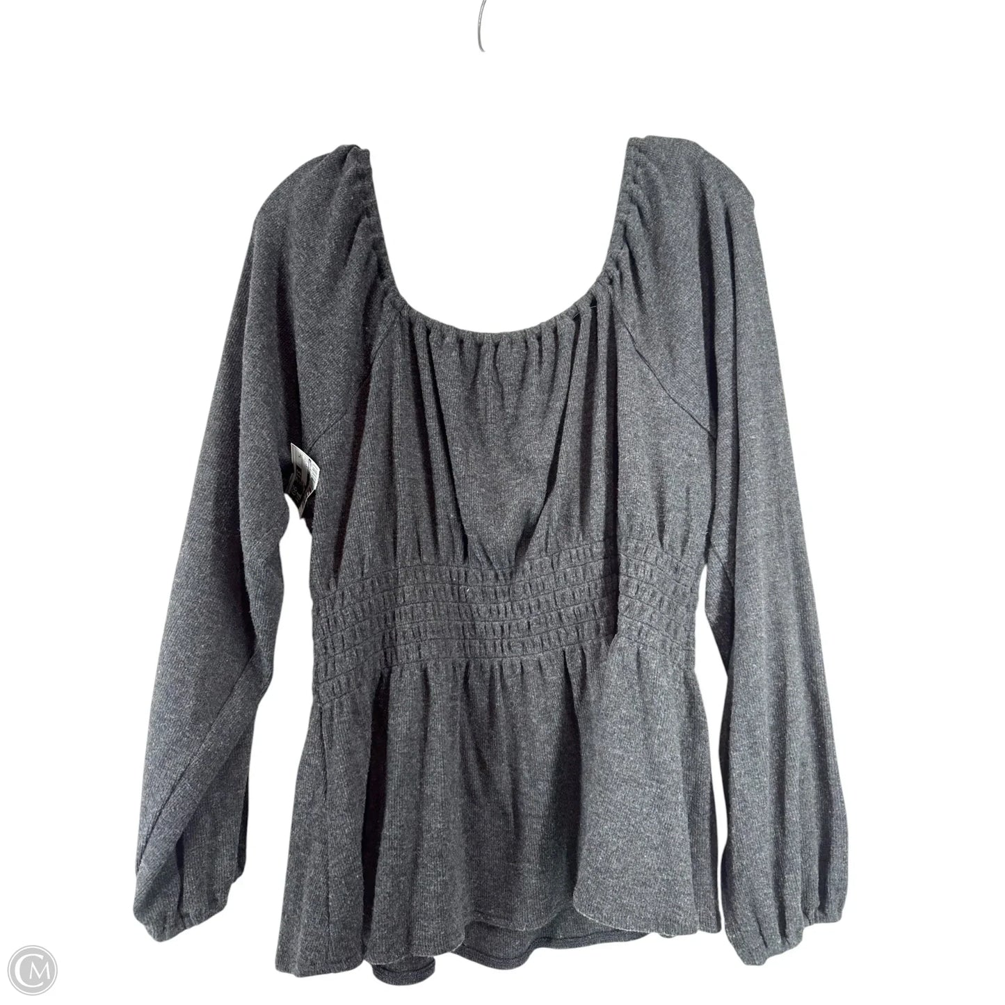 Top Long Sleeve By Madewell In Grey, Size: L