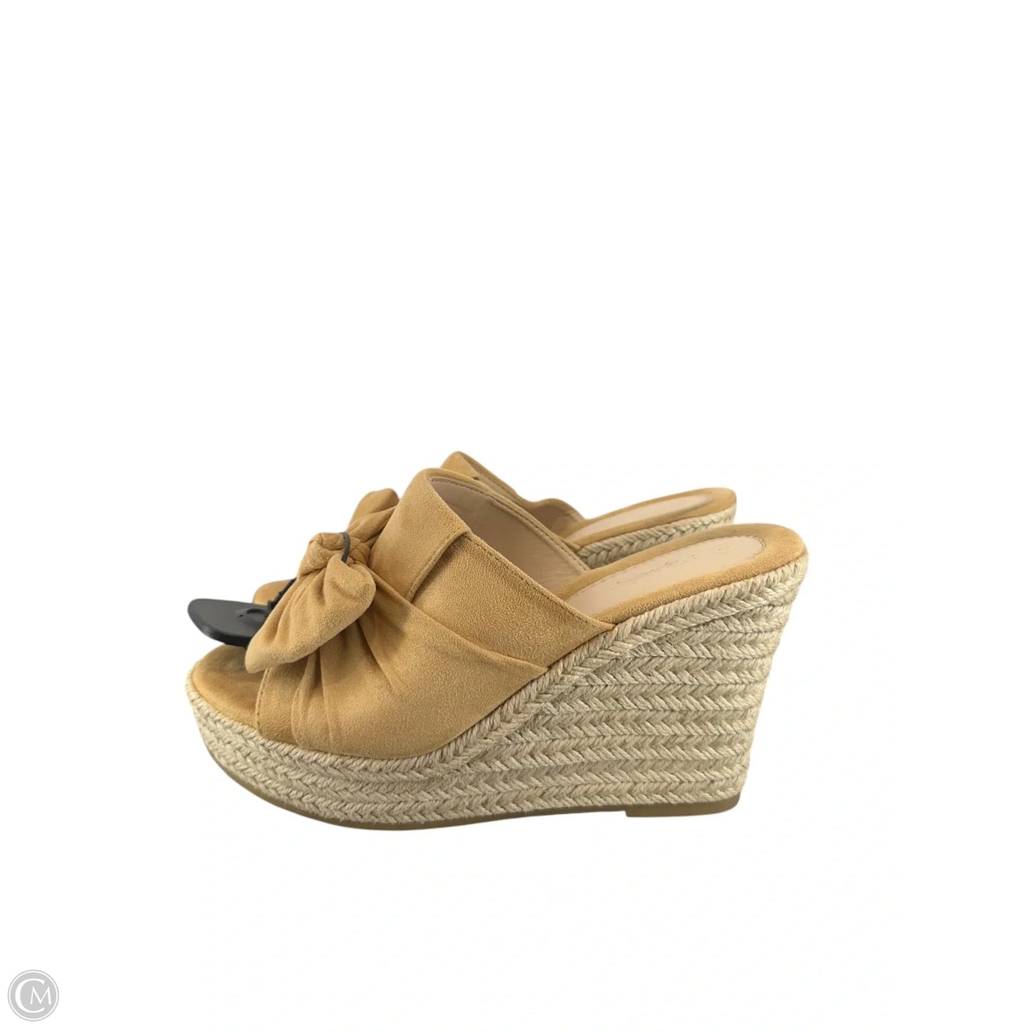 Shoes Heels Wedge By Clothes Mentor In Tan, Size: 8