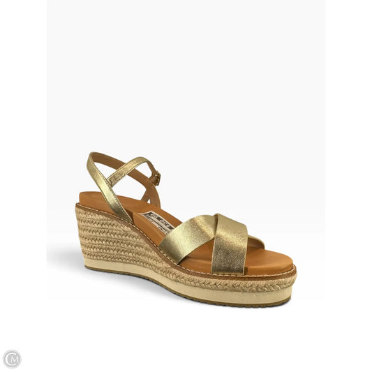 Sandals Heels Wedge By Cole-haan In Gold, Size: 6.5