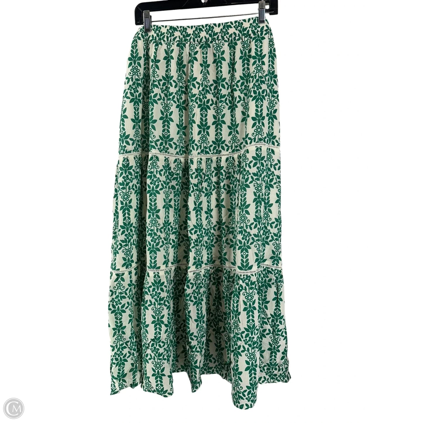 Skirt Maxi By Skies Are Blue In Green & White, Size: Xxl
