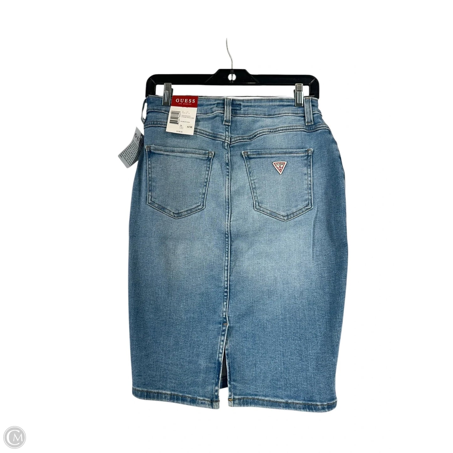 Skirt Mini & Short By Guess In Blue Denim, Size: 28