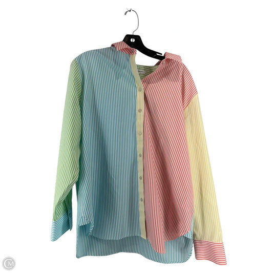Top Long Sleeve By Foxcroft In Multi-colored, Size: Xl
