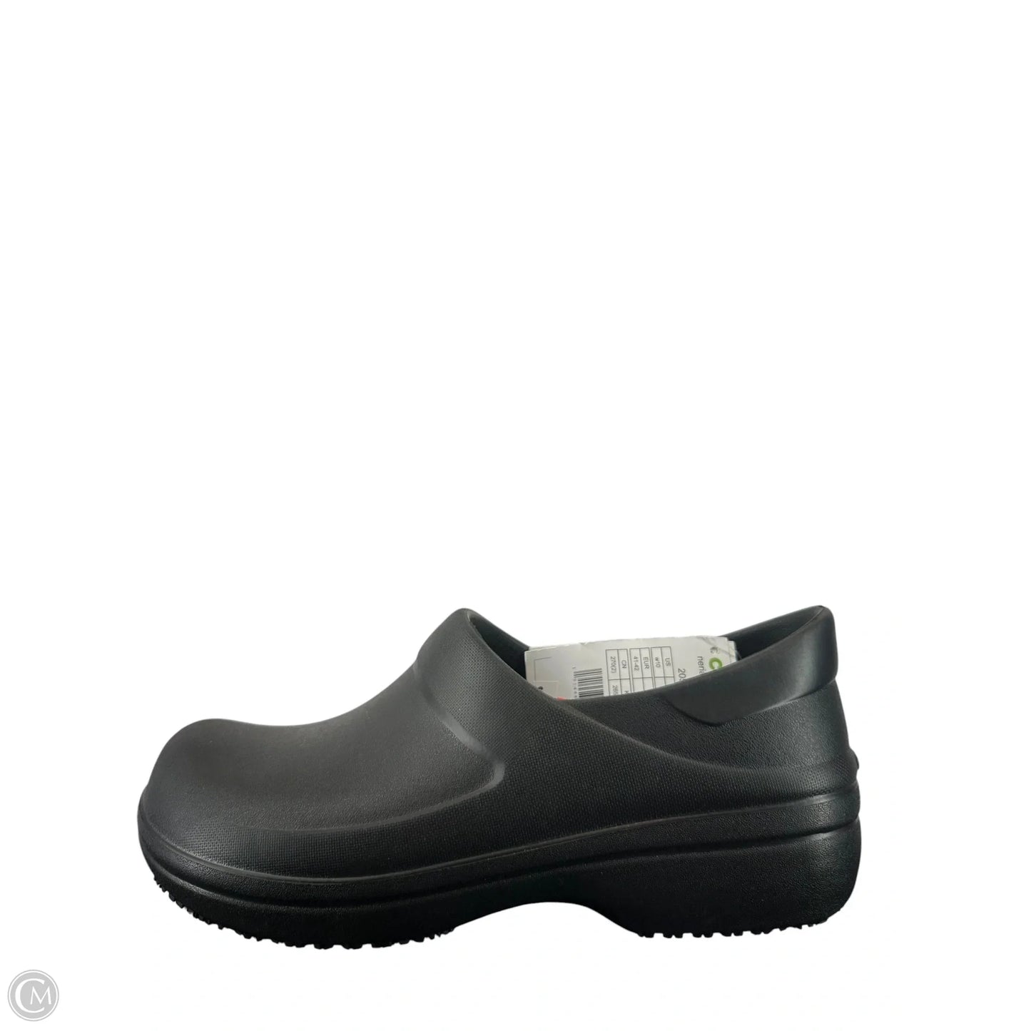 Shoes Flats By Crocs In Black, Size: 10