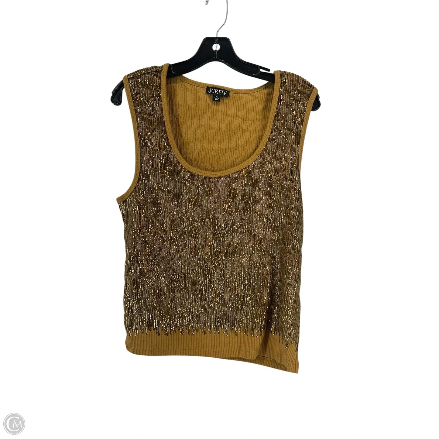 Top Sleeveless By J. Crew In Gold, Size: 1x