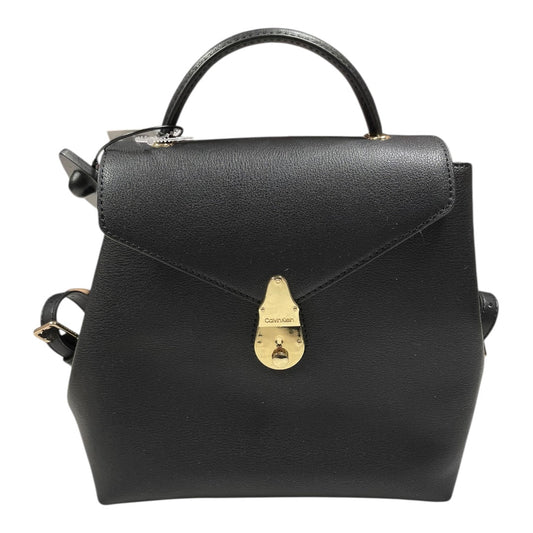 Backpack Leather By Calvin Klein In Black, Size:Medium