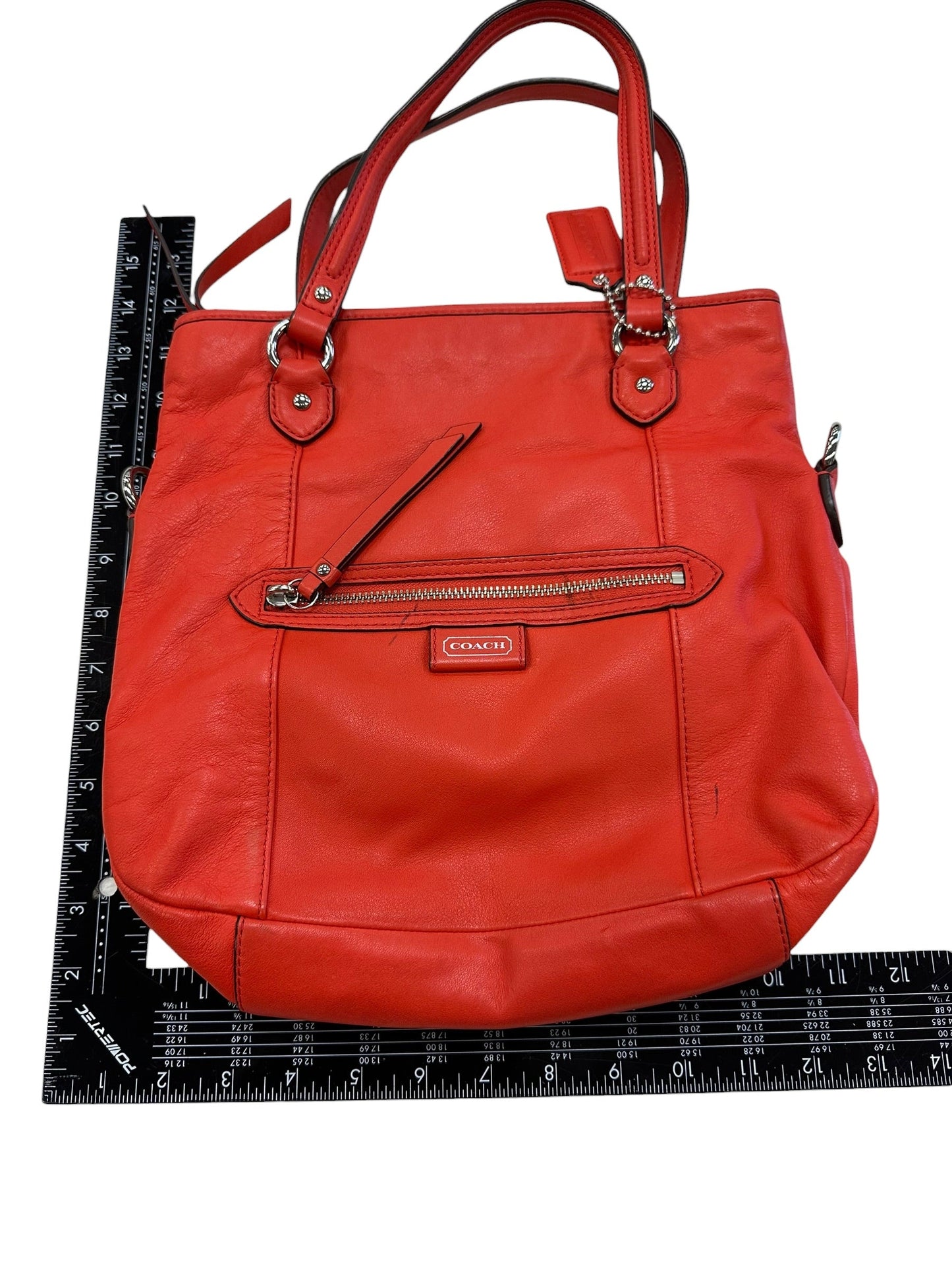 Handbag Designer By Coach In Orange, Size:Medium