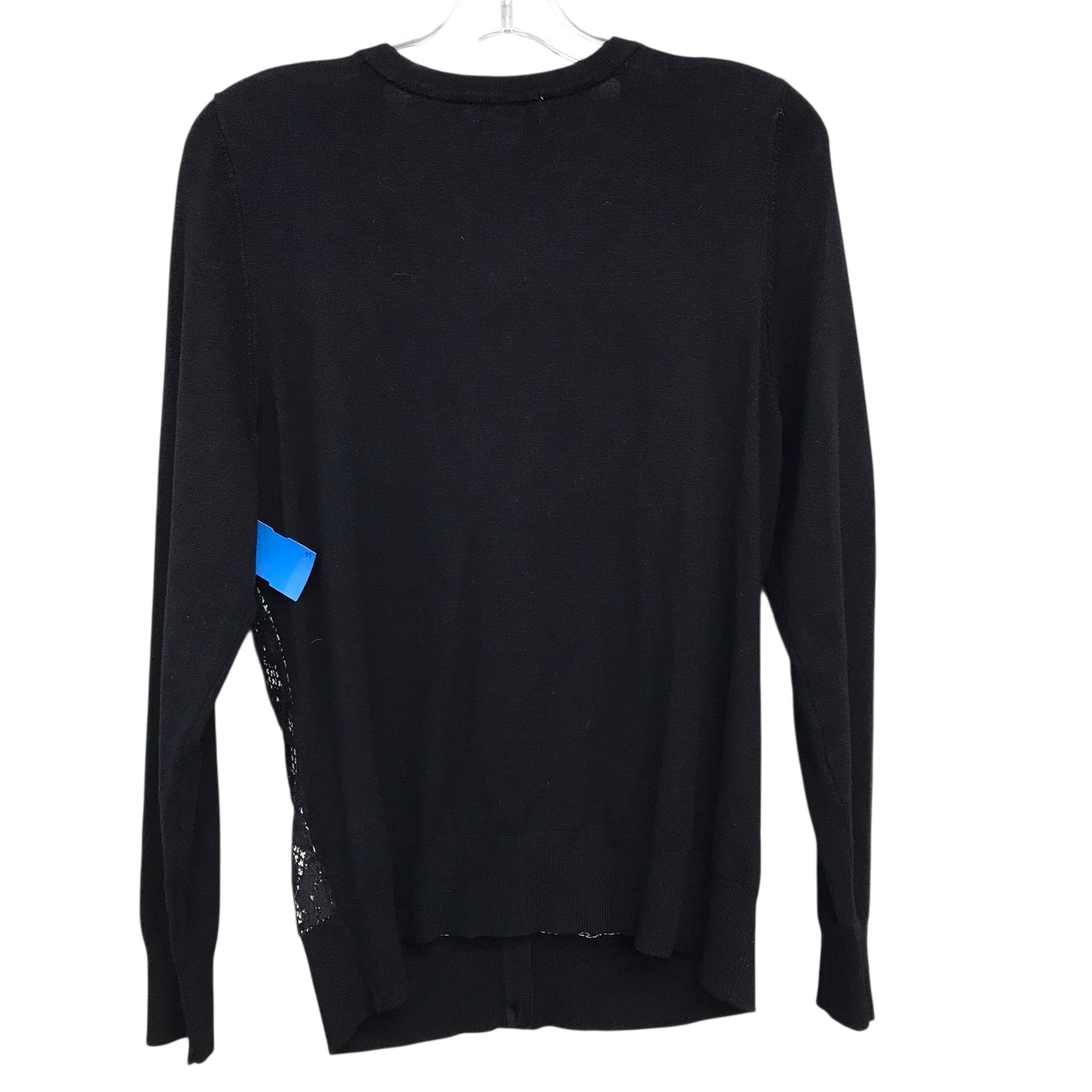 Sweater Cardigan By Charter Club In Black, Size:L