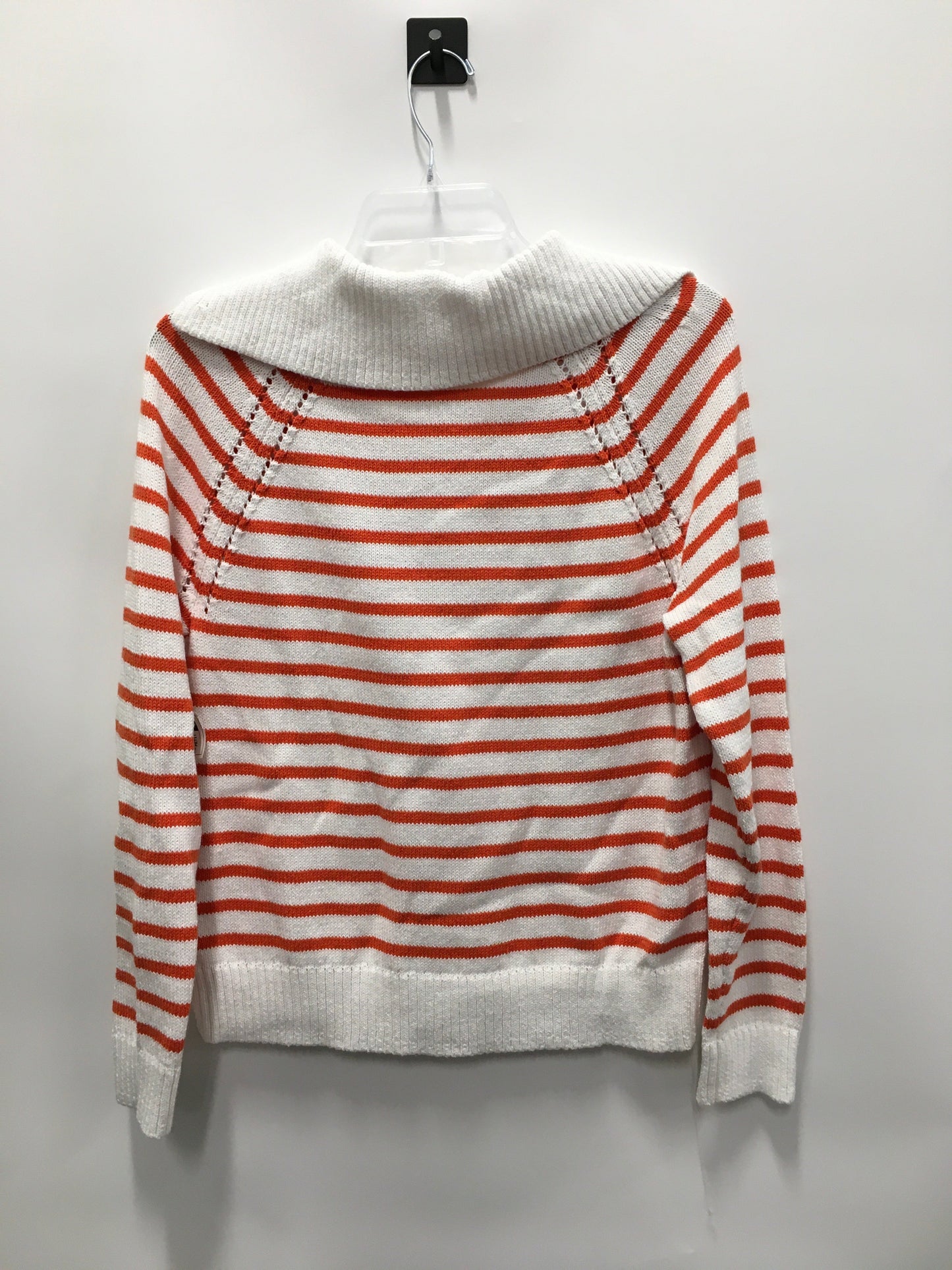 Orange White Sweater Talbots, Size Petite  Medium