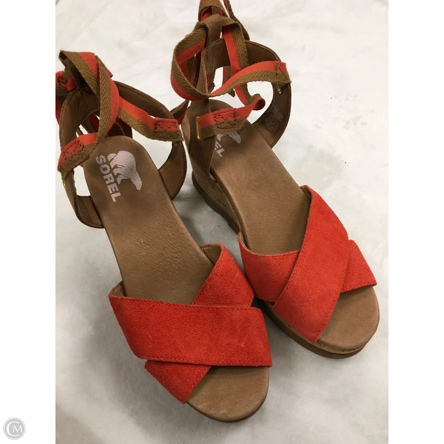 Sandals Heels Platform By Sorel In Orange, Size: 8