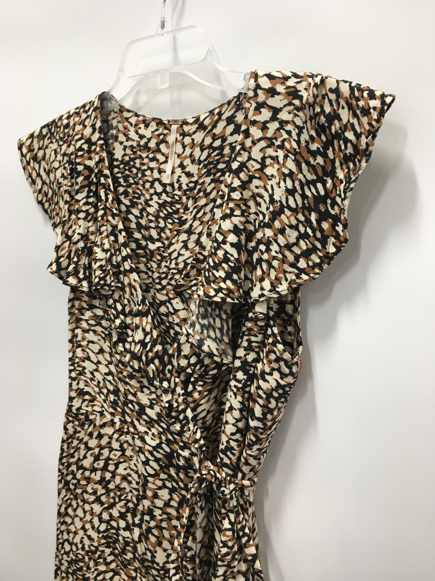 Animal Print Dress Casual Short Free People, Size Xs