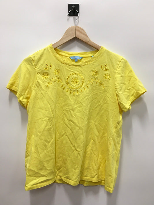 Yellow Top Short Sleeve Basic Draper James, Size M